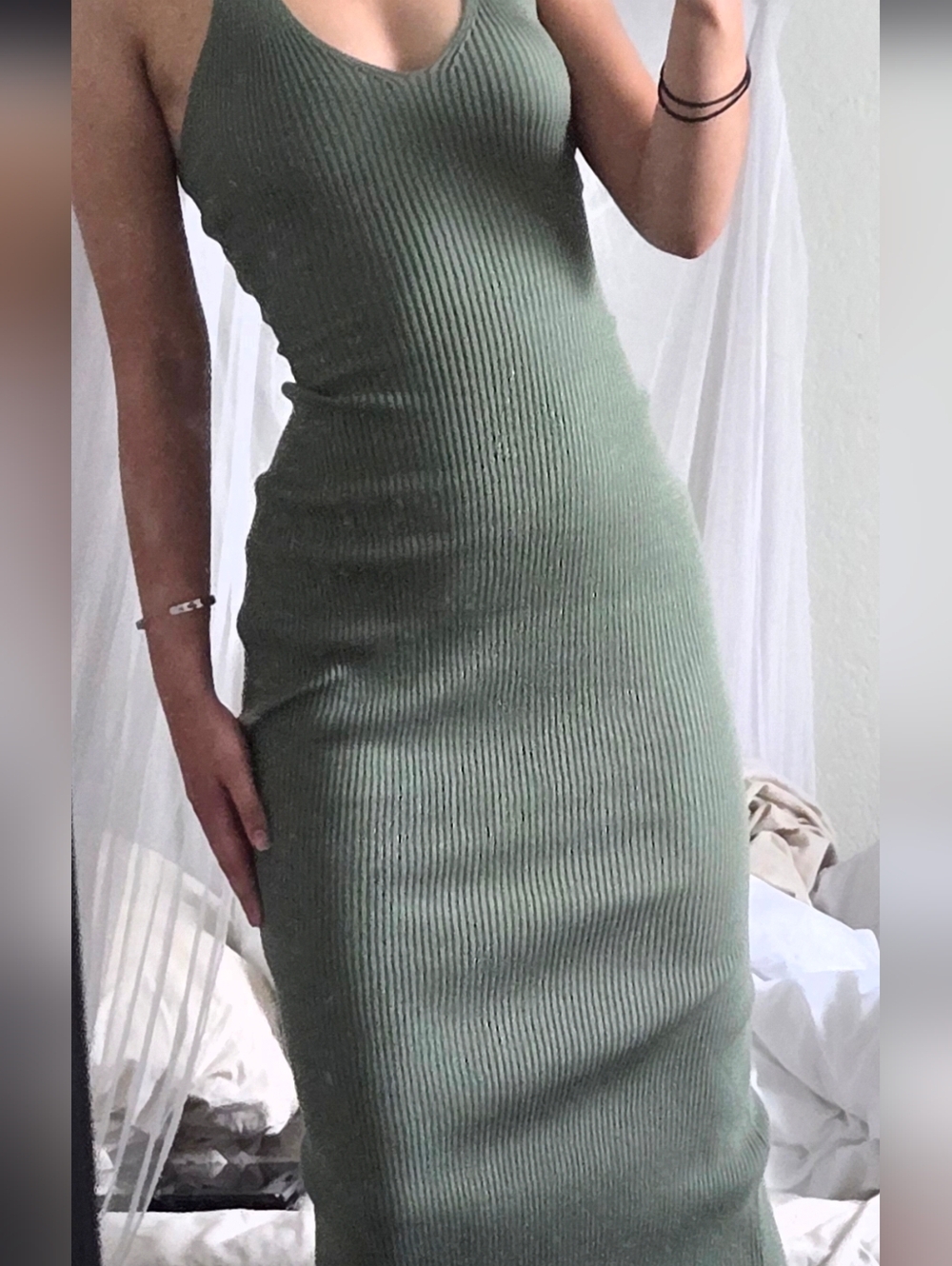 Windsor Ribbed Knit Top in Olive